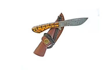 Image of Titan International Knives Damascus Perfect Utility Neck Fixed Blade Knife, 8 inch, TDK-239