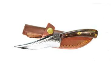 Image of Titan International Knives Fixed Blade Knife, 4in, Carbon Steel, Trailing Point, RoseWood TC-55