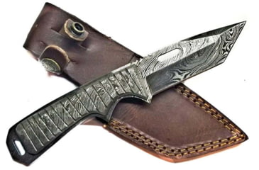 Image of Titan International Knives Full Damascus Tanto Tier Hunting Knife, 4.5in Blade, 8in Overall, TDK-207