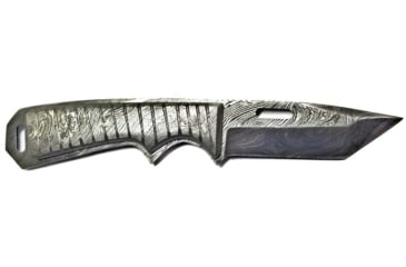 Image of Titan International Knives Full Damascus Tanto Tier Hunting Knife, 4.5in Blade, 8in Overall, TDK-207