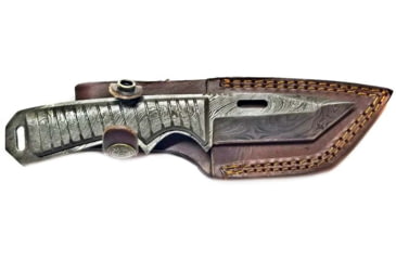 Image of Titan International Knives Full Damascus Tanto Tier Hunting Knife, 4.5in Blade, 8in Overall, TDK-207