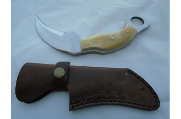 Image of Titan J2 Japanese Steel Fixed Knife, TJ-013, Camel Bone Handle, 3.2in. Blade, 8.2in. Overall TJK-13