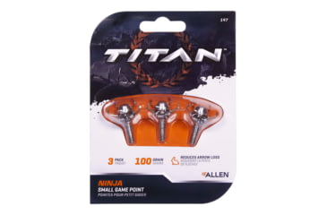 Image of Titan Ninja Small Game Archery Point, 3 Pack, Silver, 100 Grain, 147