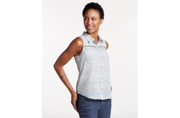 Image of Toad&amp;Co Airbrush Women's Sleeveless Deco Shirt, Cocoa Stripe, Large T1212700-225-L