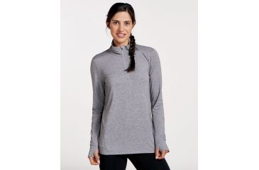 Image of Toad&amp;Co Debug Swifty Womens Quarter Zip Top, Heather Grey, Large T1241714-111-L