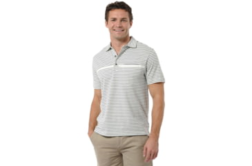 Image of Toad&amp;Co Jack Polo - Men's-Crater Lake/Swamp Stripe-Small
