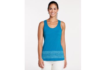 Image of Toad&amp;Co Lean Layering Womens Tank, Deepwater Border Print, Small T1111500-401-S