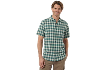 Image of Toad&amp;Co Open Air Short Sleeve Shirt - Men's-Deep Blue Green-Small