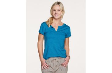 Image of Toad&amp;Co Sambasta Women's Short Sleeve Tee, Deepwater, Extra Small T1002802-421-XS