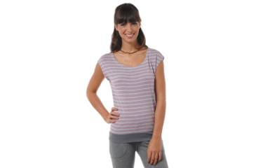Image of Toad&amp;Co Slubstripe Cap Tee - Women's-Misty Violet Stripe-Large
