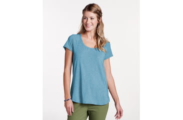 Image of Toad&amp;Co Swifty Women's Scoop Neck Tee, Deepwater Heather, Large T1002801-459-L