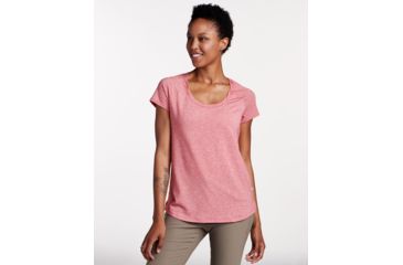 Image of Toad&amp;Co Swifty Women's Scoop Neck Tee, Guava Heather, Extra Small T1002801-666-XS