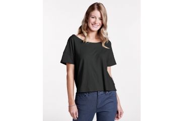 Image of Toad&amp;Co Tissue Crop Womens Short Sleeve Tee, Black, Medium T1002803-100-M