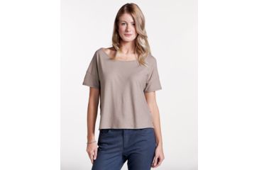 Image of Toad&amp;Co Tissue Crop Womens Short Sleeve Tee, Cocoa, Large T1002803-230-L