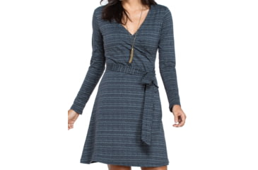Image of Toad&amp;Co Cue Wrap Dress - Women's-Deep Navy Dot-Medium