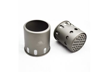 Image of TOAKS Titanium Backpacking Wood Burning Stove, Small, Grey, STV-12