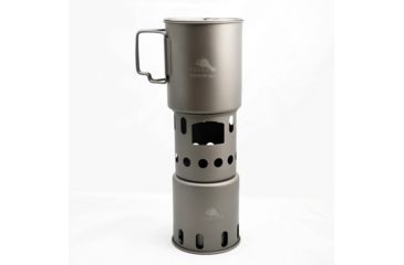 Image of TOAKS Titanium Backpacking Wood Burning Stove, Small, Grey, STV-12