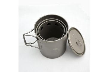 Image of TOAKS Titanium Backpacking Wood Burning Stove, Small, Grey, STV-12