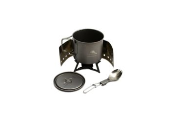 Image of TOAKS Ultralight Titanium Cook System w/ Solid Alcohol Stove, Grey, CS-01, EDEMO1