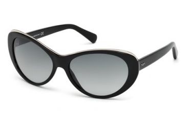 Image of Tod's TO0093 Sunglasses - Black Frame Color, Gradient Smoke Lens Color