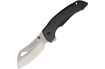 Image of Tokisu Tactical Linerlock Folding Knife, 4 satin finish 7Cr17MoV stainless blade, Black G10 handle with carbon fiber inlay, 18447
