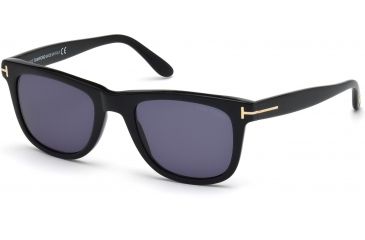 Image of Tom Ford FT0336 Sunglasses - Shiny Black Frame Color, Blue Lens Color