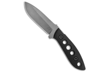 Image of Tom Krein Krein Knives K9 Model 6 Fixed Blade Knife Black G-10 3.75&quot; Stonewash, Black, D2, adult, BHQ-134380