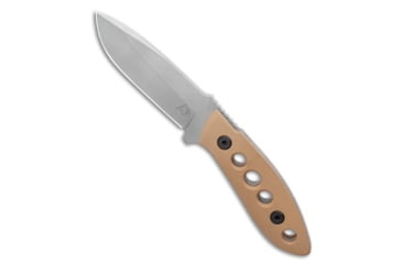 Image of Tom Krein Krein Knives K9 Model 6 Fixed Blade Knife Coyote G-10 3.75&quot; Stonewash, Tan, D2, adult, BHQ-134381