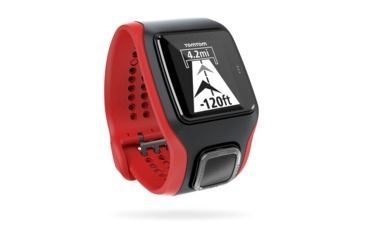 Image of TomTom Multi-Sport Cardio Watch + Cycle-Black/Red