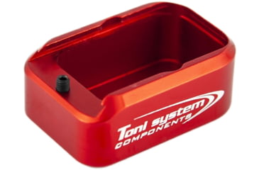 Image of Toni System +2 Rounds Standard Pad Magazine Extension for Glock, Red, 2, PADGLST-RE