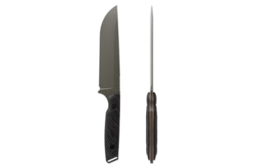 Image of Toor Knives Field 1.0 Fixed Blade Knife, 6in, CPM 154 Steel, Walnut Dynamic Fluting Handle, Spanish Moss, Field 1.0-Spanish Moss