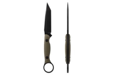 Image of Toor Knives Serpent Fixed Blade Knife, 3.75in, Steel CPM3V, G10 Handle, Caiman Green, Serpent-Covert Green