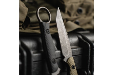 Image of Toor Knives Serpent Fixed Blade Knife, 3.75in, Steel CPM3V, G10 Handle, Carbon, Serpent-Carbon