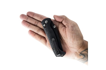 Image of Toor Knives Toor Dropwing Folding Knife, 3.5in,CPM Magnacut, Drop Point, G-10, Shadow Black Handle, Dropwing - Shadow Black