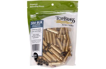 Image of Top Brass .300 AAC Blackout Reconditioned Brass, 100 Count, Pouch, 8B300BLKMY-1C