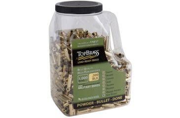 Image of Top Brass .300 AAC Blackout Reconditioned Brass, 1000 Coun, Jug, 8B300BLKMY-M-J