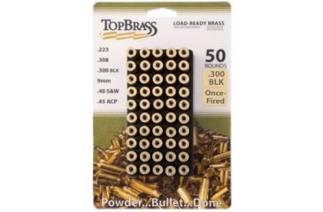 Image of Top Brass .300 AAC Blackout Reconditioned Brass, 50 Count, w/Tray, 8B300BLKMY-50