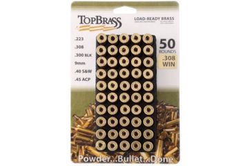 Image of Top Brass .308 Winchester Premium Reconditioned Brass, 50 Count, w/Tray, 8B308WINMY-50