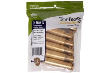 Image of Top Brass .50 BMG Brass Reconditioned Cartridges, 10 Count, Pouch, 3B050BMGMY-10
