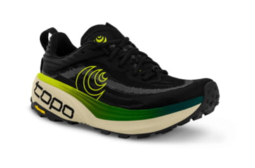 Image of Topo Athletic Vista Trail Running Shoes - Mens, Black/Lime, 8.0 US, M088-080-BLKLIM
