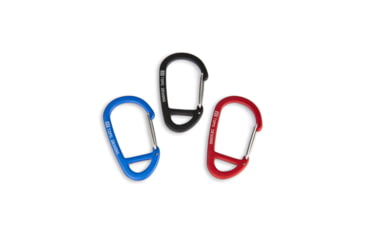 Image of Topo Designs Carabiner, 3 Pack, Black/Red/Blue, 6561947287605
