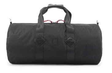 Image of Topo Designs Classic Duffel, Ballistic Black/Black Leather, One Size, TDCDS19BBBKLT
