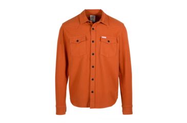 Image of Topo Designs Mountain Solid Shirt - Men's,Twill Flannel, Straight Fit, Clay, X-Large TDMMSSLF19CLXL