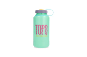 Image of Topo Designs Nalgene Water Bottle, Wave/Glow Green, 447782353
