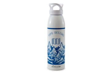 Image of Topo Designs X John Fellows Water Bottle, White/Blue, 367149417