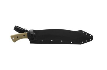 Image of TOPS Knives A-Klub Fixed Blade Knife, 12.38in, 1095 RC 56-58 Steel, Green Canvas Micarta Handle, AKLB-02