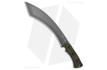 Image of TOPS Knives A-Klub Tungsten Fixed Blade Knife, 12.375in, 1095, Tanto Blade, Micarta Green Handle, Gray/Green, 17.875in, BHQ-181926