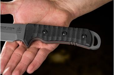 Image of Tops Knives Apache Dawn Rockies Edition Fixed Blade Knife, 6.75 in, Tumble Blade Finish, 1095 RC 56-58 Steel, Black G10 Handle APAD-02