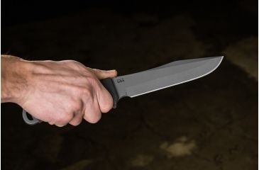 Image of Tops Knives Apache Dawn Rockies Edition Fixed Blade Knife, 6.75 in, Tumble Blade Finish, 1095 RC 56-58 Steel, Black G10 Handle APAD-02