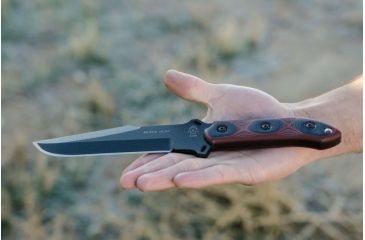 Image of Tops Knives Black Heat Fixed Blade Knife, Red, 6.5in, BLKHT-01